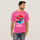 Schwimmen Team United Staaten Bekleidete amerikani T-Shirt (Vorne ganz)