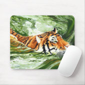 Schwimmen-Tiger-Mausunterlage Mousepad (Mit Mouse)