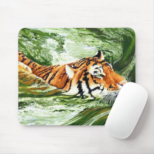 Schwimmen-Tiger-Mausunterlage Mousepad (Mit Mouse)