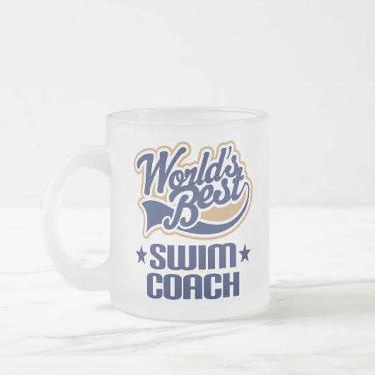 Schwimmen-Trainer-Geschenk Mattglastasse (Links)