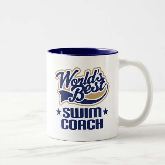 Schwimmen-Trainer-Geschenk Zweifarbige Tasse (Rechts)