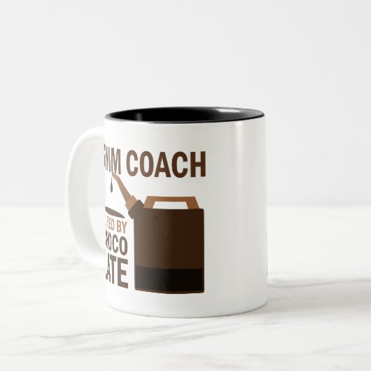 Schwimmen-Trainer-(lustiges) Geschenk Zweifarbige Tasse (Vorderseite Links)