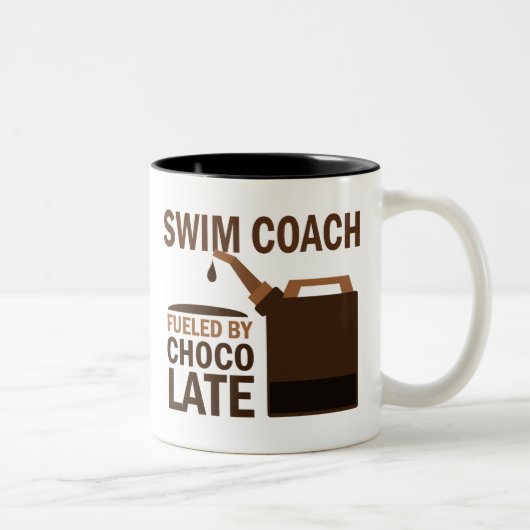 Schwimmen-Trainer-(lustiges) Geschenk Zweifarbige Tasse (Rechts)