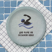 Schwimmen Typ mit Metall-Look maskulinen Party The Pappteller