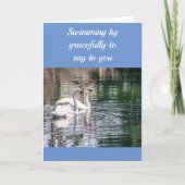 SCHWIMMEN, UM IHNEN EINEN FREUNDLICHEN GEBURTSTAG  KARTE (Vorderseite)