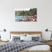 Schwimmen und Booten auf dem russischen Fluss Leinwanddruck (Insitu (Schlafzimmer))