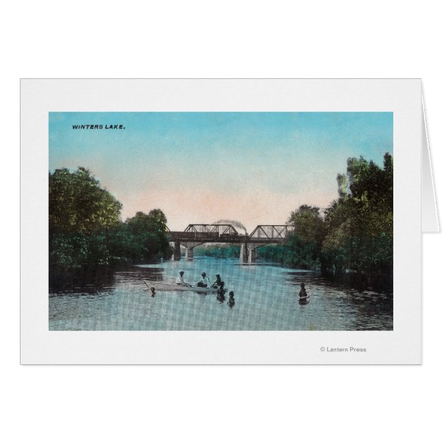 Schwimmen und Bootfahren im Wintersee (Vorderseite (Horizontal))