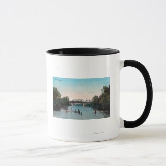 Schwimmen und Bootfahren im Wintersee Tasse (Rechts)