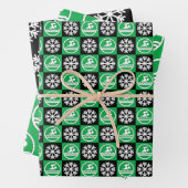 Schwimmen und Schneeflocken Schwimmen & Tauchen We Geschenkpapier Set (Beispiel)