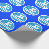 Schwimmen und Tauchen im Pool - Farbe Geschenkpapier (Ecke)