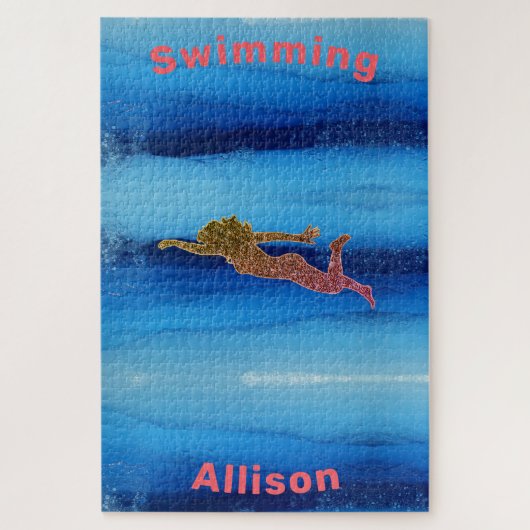 Schwimmen unter dem Meer-Puzzle Puzzle (Vertikal)