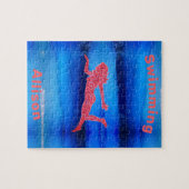 Schwimmen unter Wassermädchen Puzzle (Horizontal)