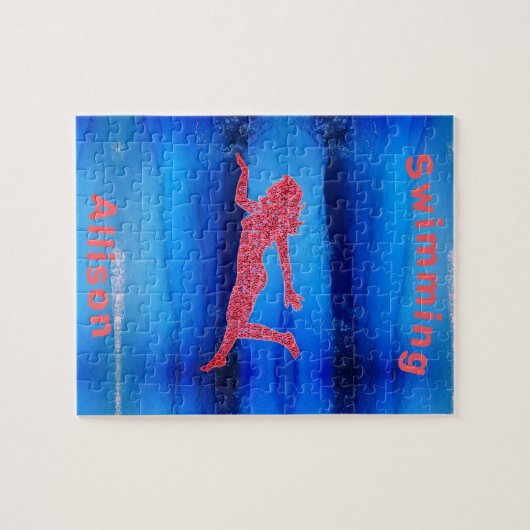 Schwimmen unter Wassermädchen Puzzle (Horizontal)