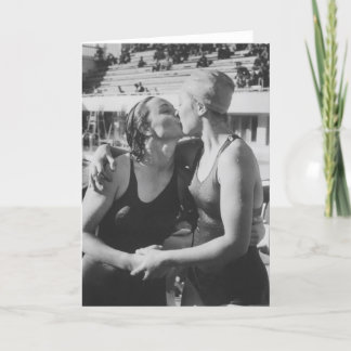 Schwimmen-Valentinstag-Karte Feiertagskarte