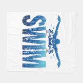 Schwimmen - Vintages Baden Fleecedecke (Vorderseite (Horizontal))