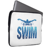 Schwimmen - Vintages Baden Laptopschutzhülle (Vorne Rechts)