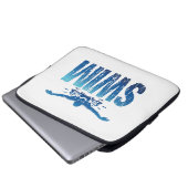 Schwimmen - Vintages Baden Laptopschutzhülle (Vorne Knopf)