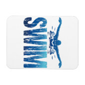 Schwimmen - Vintages Baden Magnet (Horizontal)