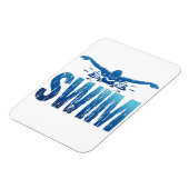 Schwimmen - Vintages Baden Magnet (Linke Seite)