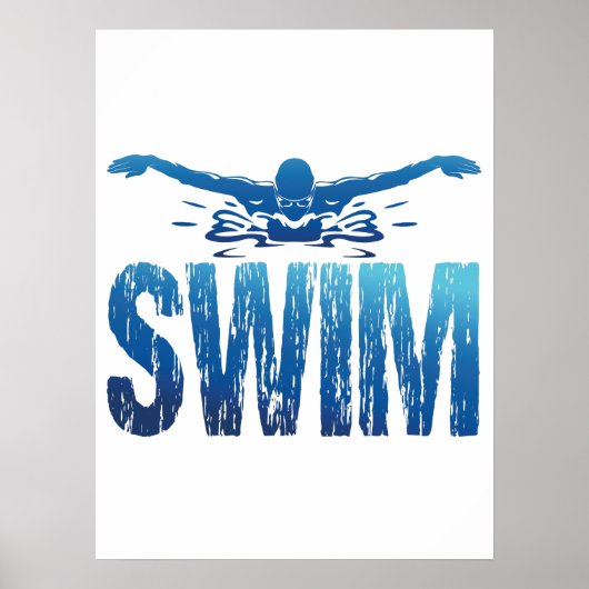 Schwimmen - Vintages Baden Poster (Vorne)