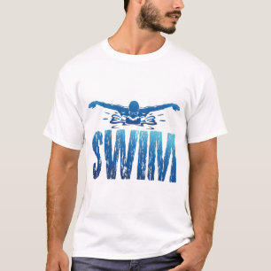 Schwimmen - Vintages Baden T-Shirt
