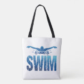 Schwimmen - Vintages Baden Tasche (Rückseite)