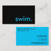 schwimmen. visitenkarte (Vorne/Hinten)