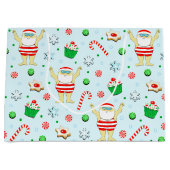 Schwimmen Weihnachten Große Geschenktüte (Vorderseite)