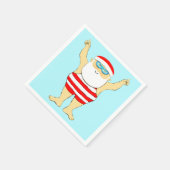 Schwimmen Weihnachten Serviette (Ecke)