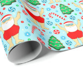 Schwimmen Weihnachten Weihnachtsgeschenk Wrapping Geschenkpapier (Rolleneckpunkt)