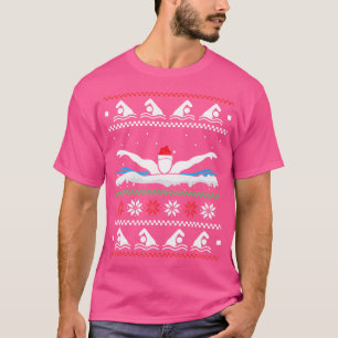 Schwimmen Weihnachtsmannmütze Ugi Weihnachten Schw T-Shirt