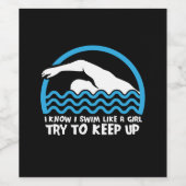 Schwimmen Weinetikett (Einzelnes Label)