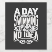 Schwimmen Weinetikett (Einzelnes Label)