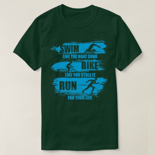 Schwimmen, wie das Boot Sunk Fahrrad, wie du gesto T-Shirt (Design vorne)