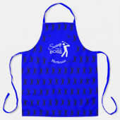 SCHWIMMEN WIE EIN BOSS | Blue PERSONALISIERT Golf Schürze (Vorderseite)