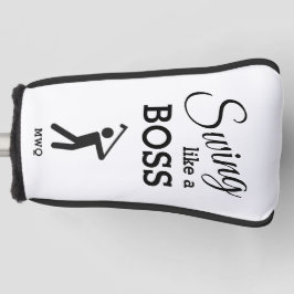 SCHWIMMEN WIE EIN BOSS Golfer Monogramm PUTTER Golf Headcover