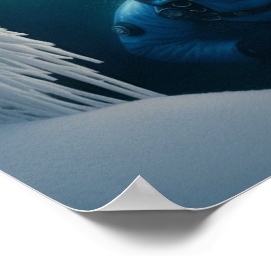 Schwimmen wie Fische im Winter Poster (Ecke)