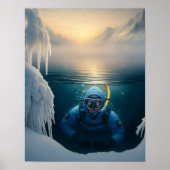 Schwimmen wie Fische im Winter Poster (Vorne)