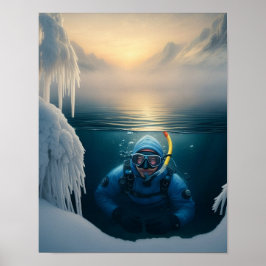 Schwimmen wie Fische im Winter Poster