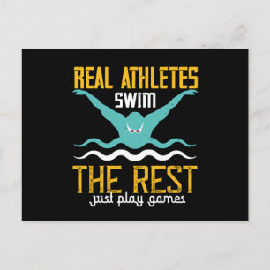 Schwimmen - Wirkliche Athleten schwimmen Postkarte