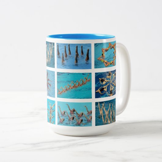 Schwimmen Zweifarbige Tasse (VorderseiteRechts)