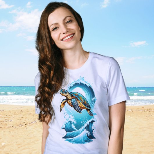 Schwimmen zwischen den Wellen T-Shirt