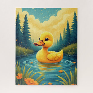 Schwimmende Baby-Ente Puzzle
