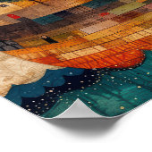 Schwimmende Burg auf einem Schiff Folk Art Poster (Ecke)