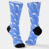 Schwimmende Delfine Muster Socken (Gewinkelt)