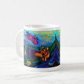 schwimmende Esel Kaffeetasse (Vorderseite Links)