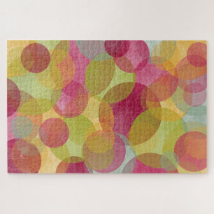 Schwimmende Farbkreise Abstrakte digitale Kunst Puzzle