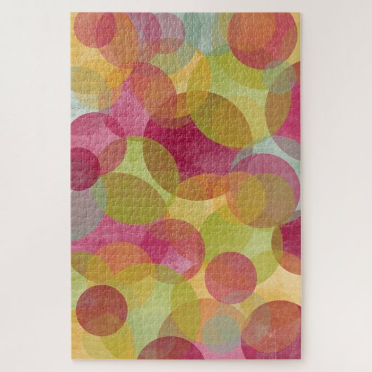 Schwimmende Farbkreise Abstrakte digitale Kunst Puzzle (Vertikal)