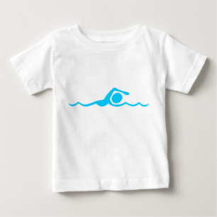 Schwimmende Figur - Himmelblau Baby T-shirt