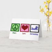 Schwimmende FriedensLiebe Karte (Gelbe Blume)